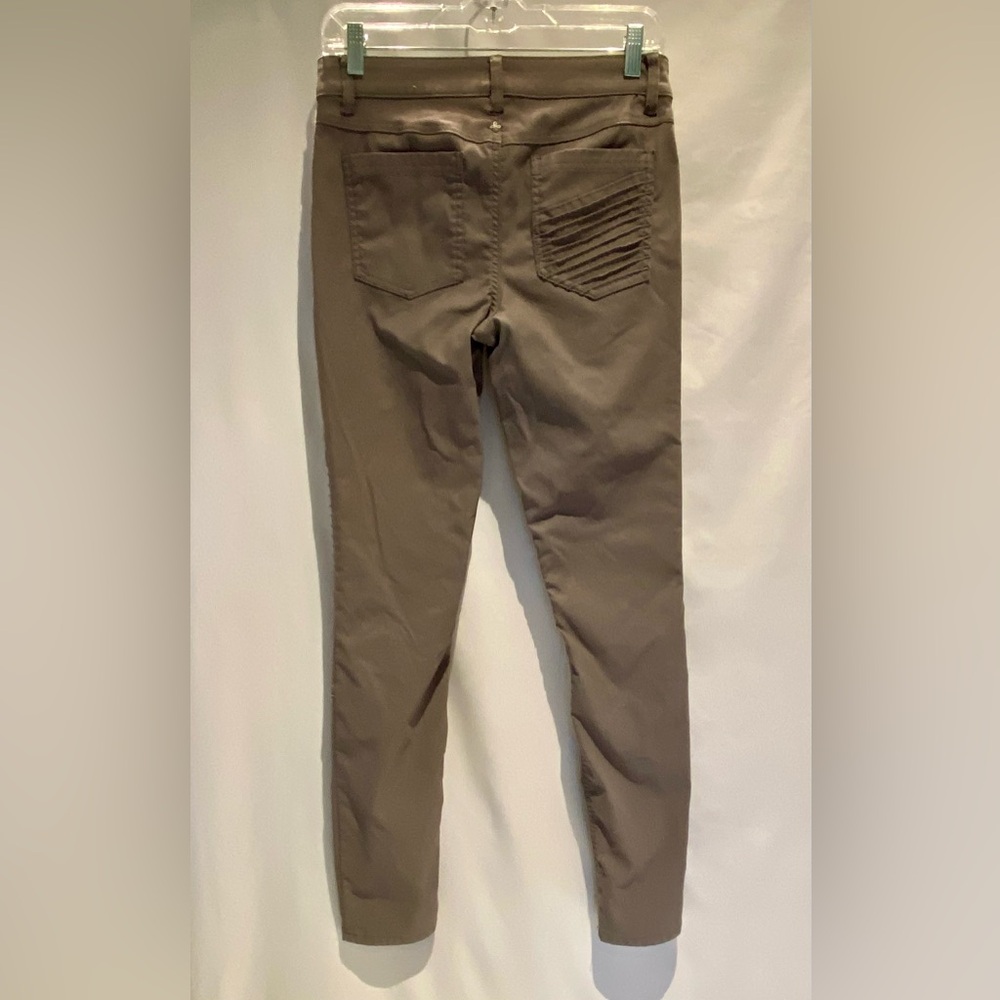 Prana Brenna Slim Moto-Panel Skinny Pants, Gray, size 8 - Picture 4 of 9